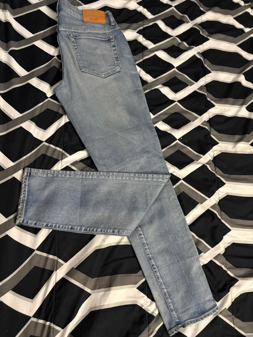 Moussy Light Blue Straight-Leg Women's Jeans